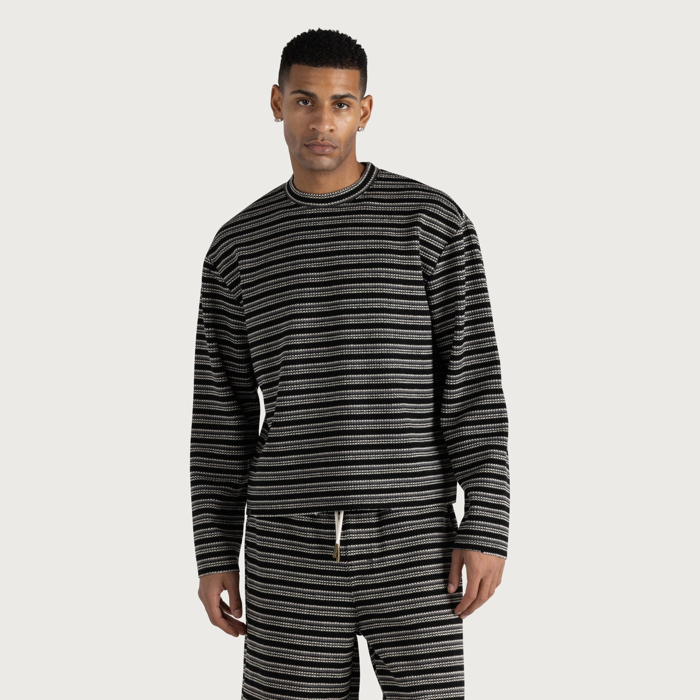 Speak Striped Crew - Black