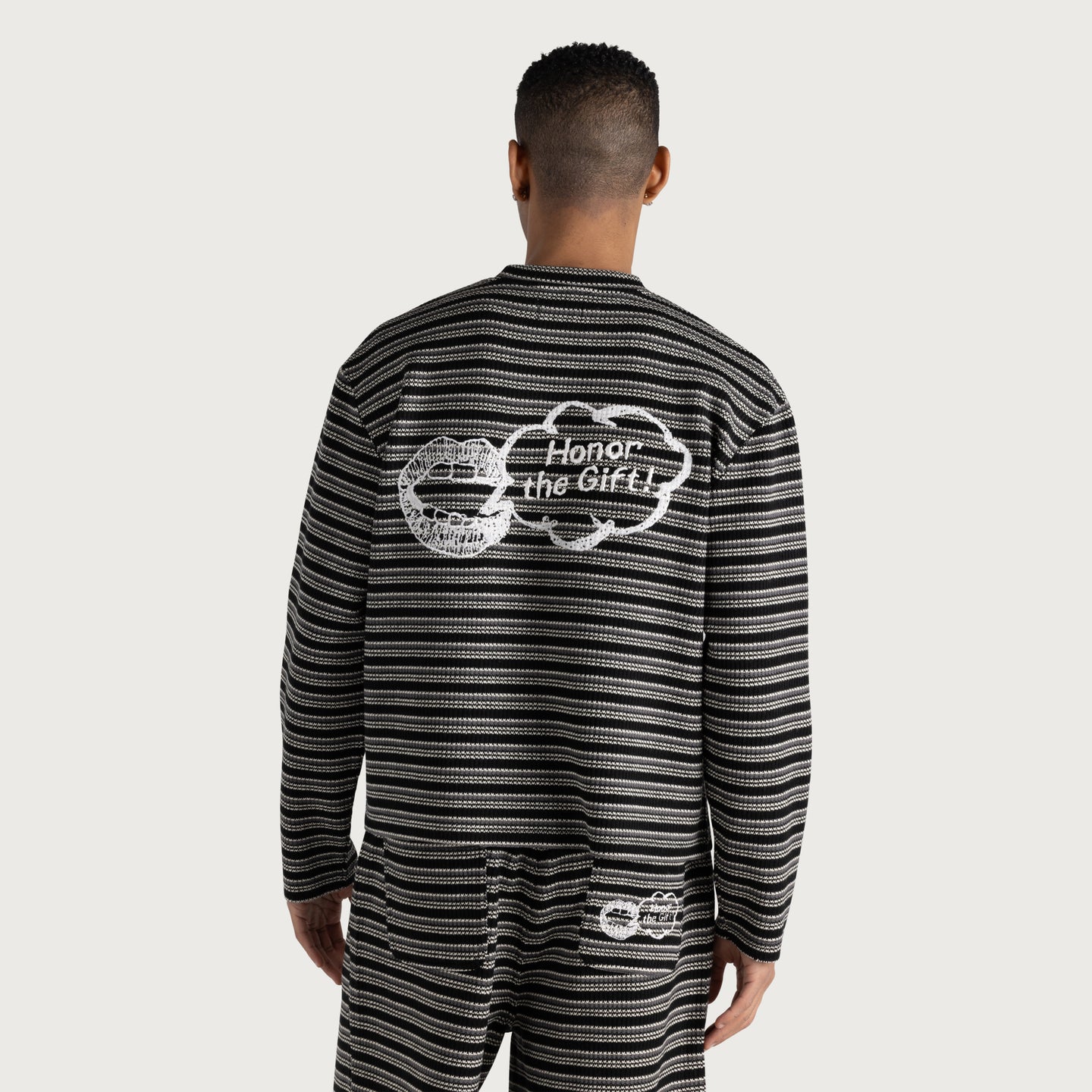 Speak Striped Crew - Black