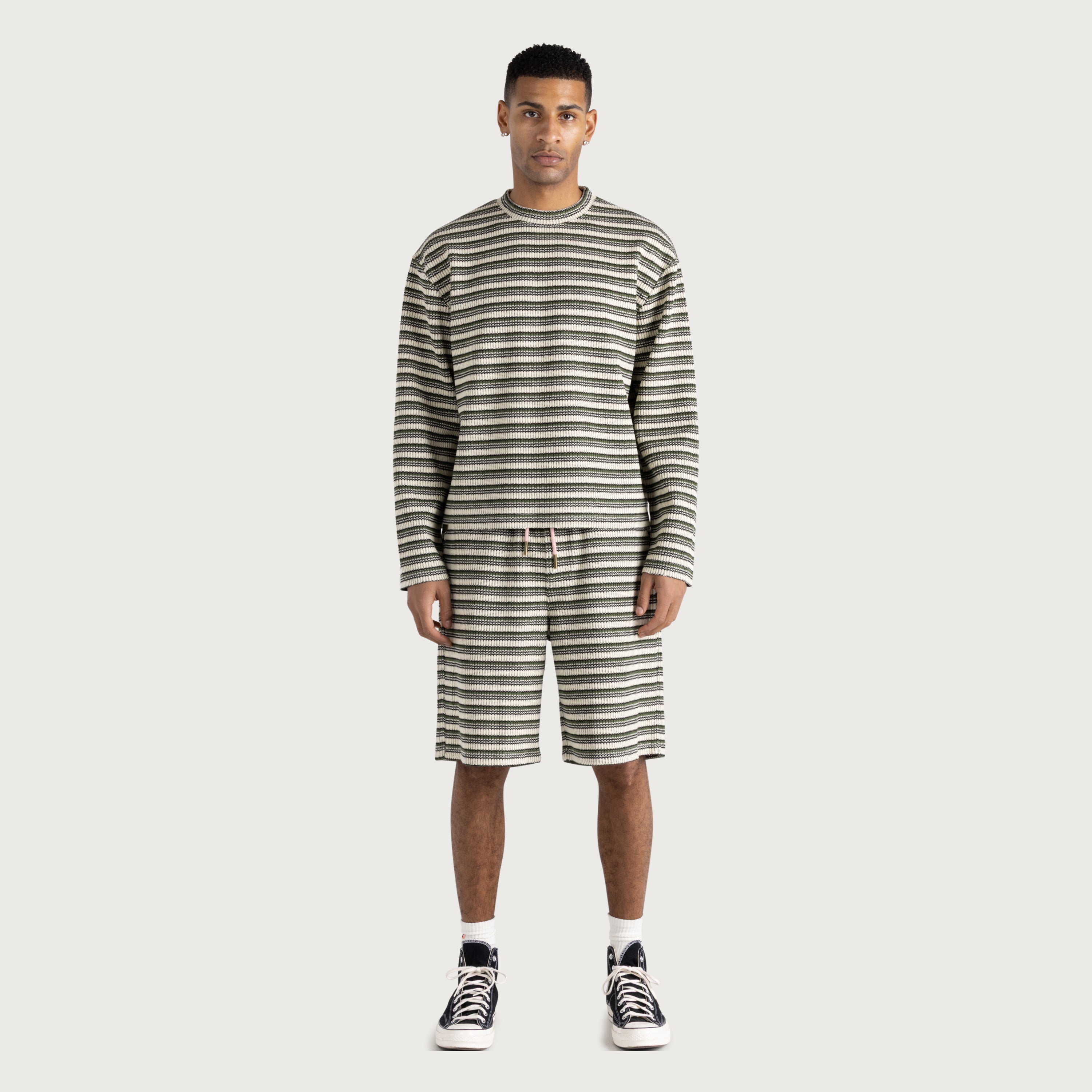 Speak Striped Short - Olive – Honor The Gift