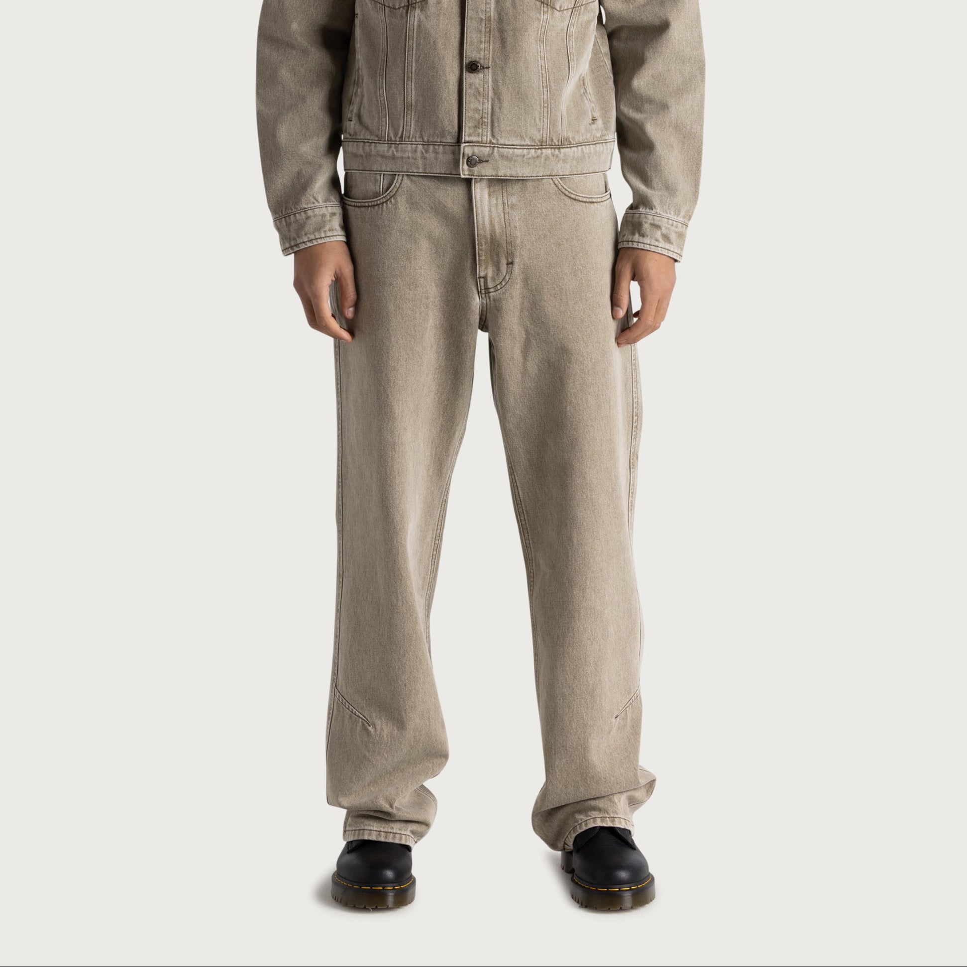 Washed Twill Pant - Taupe