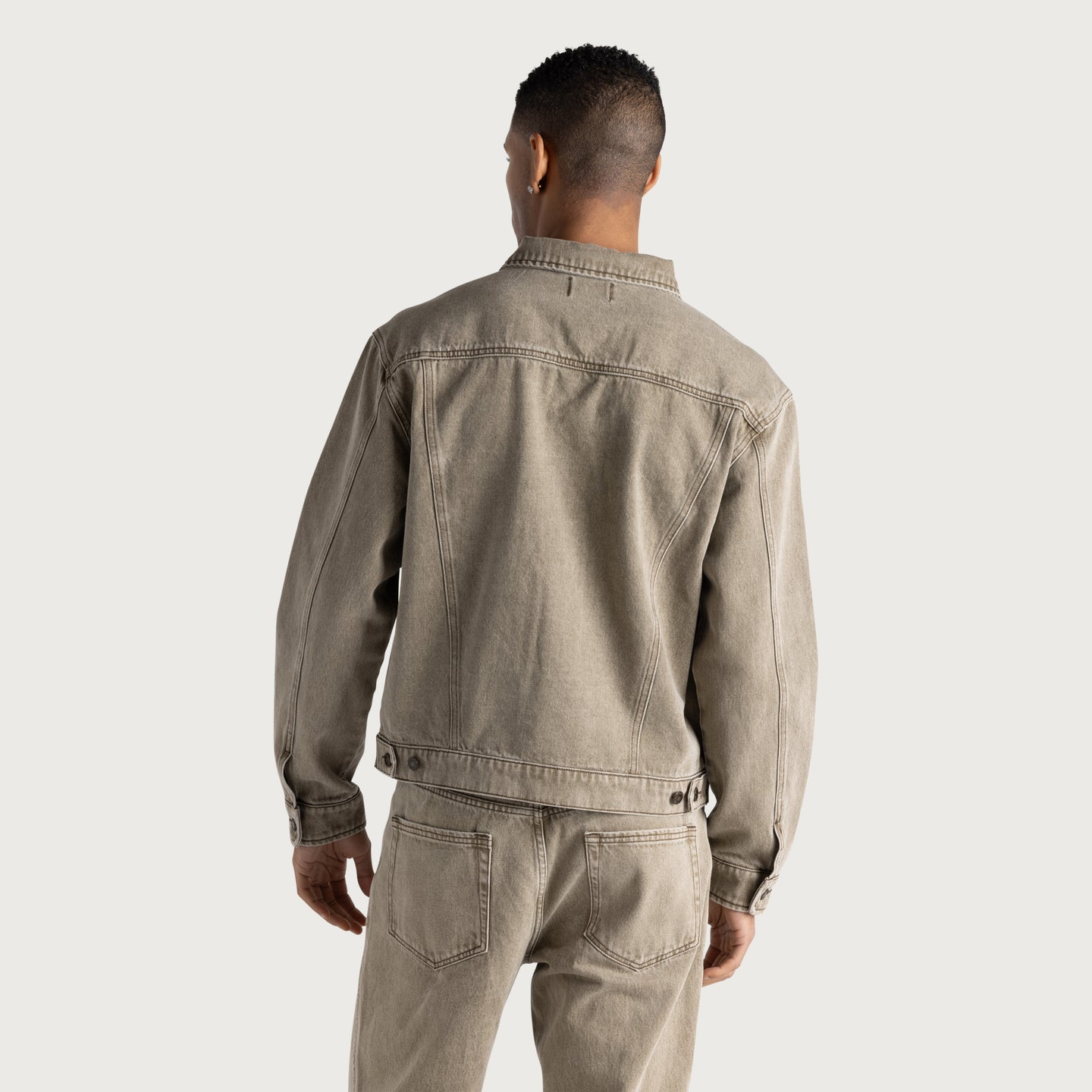 Washed Twill Trucker - Taupe