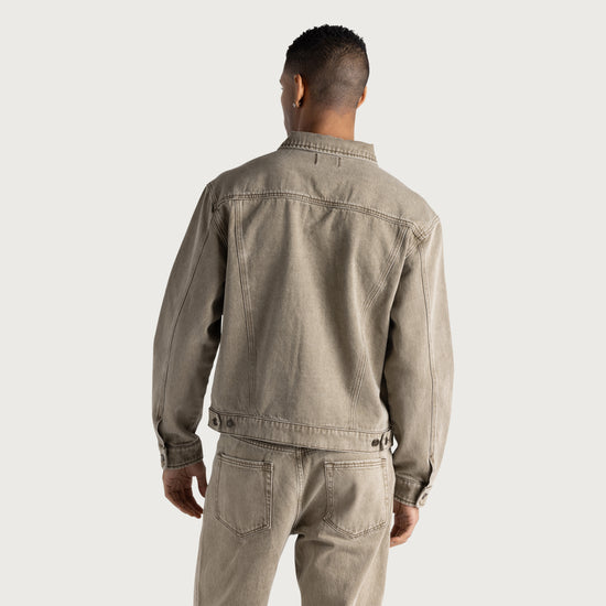 Washed Twill Trucker - Taupe
