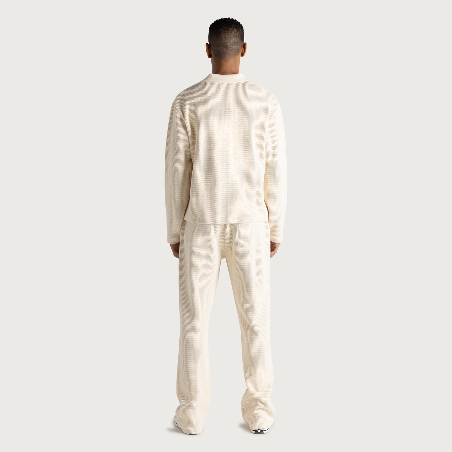 Wavy Knit Pant - Bone