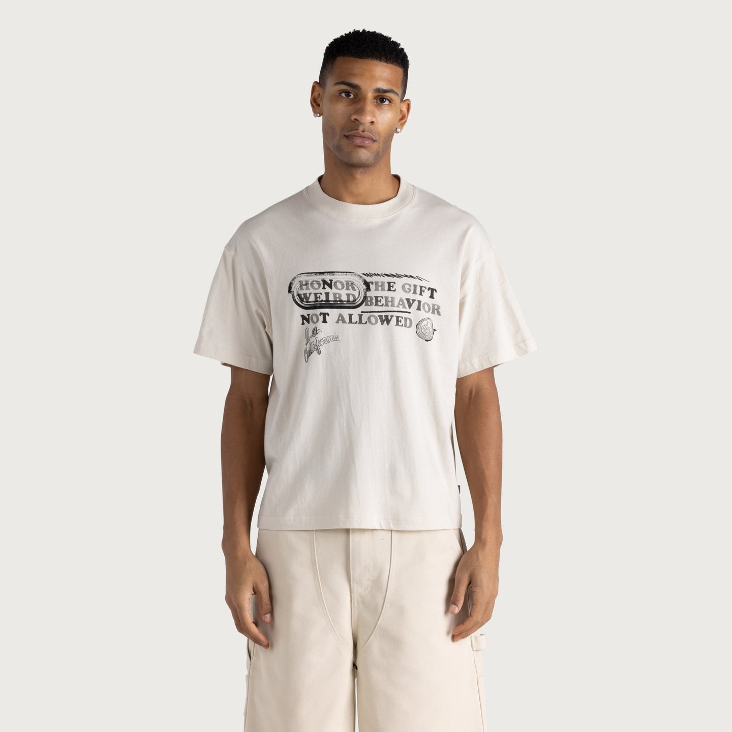 Weird Behavior S/S Tee - Taupe