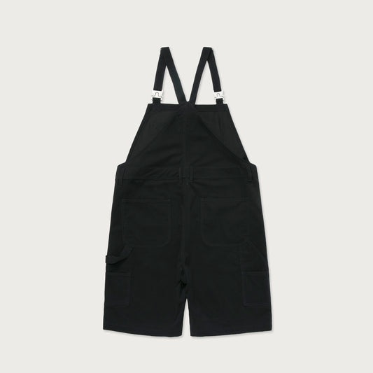 black overall shorts
