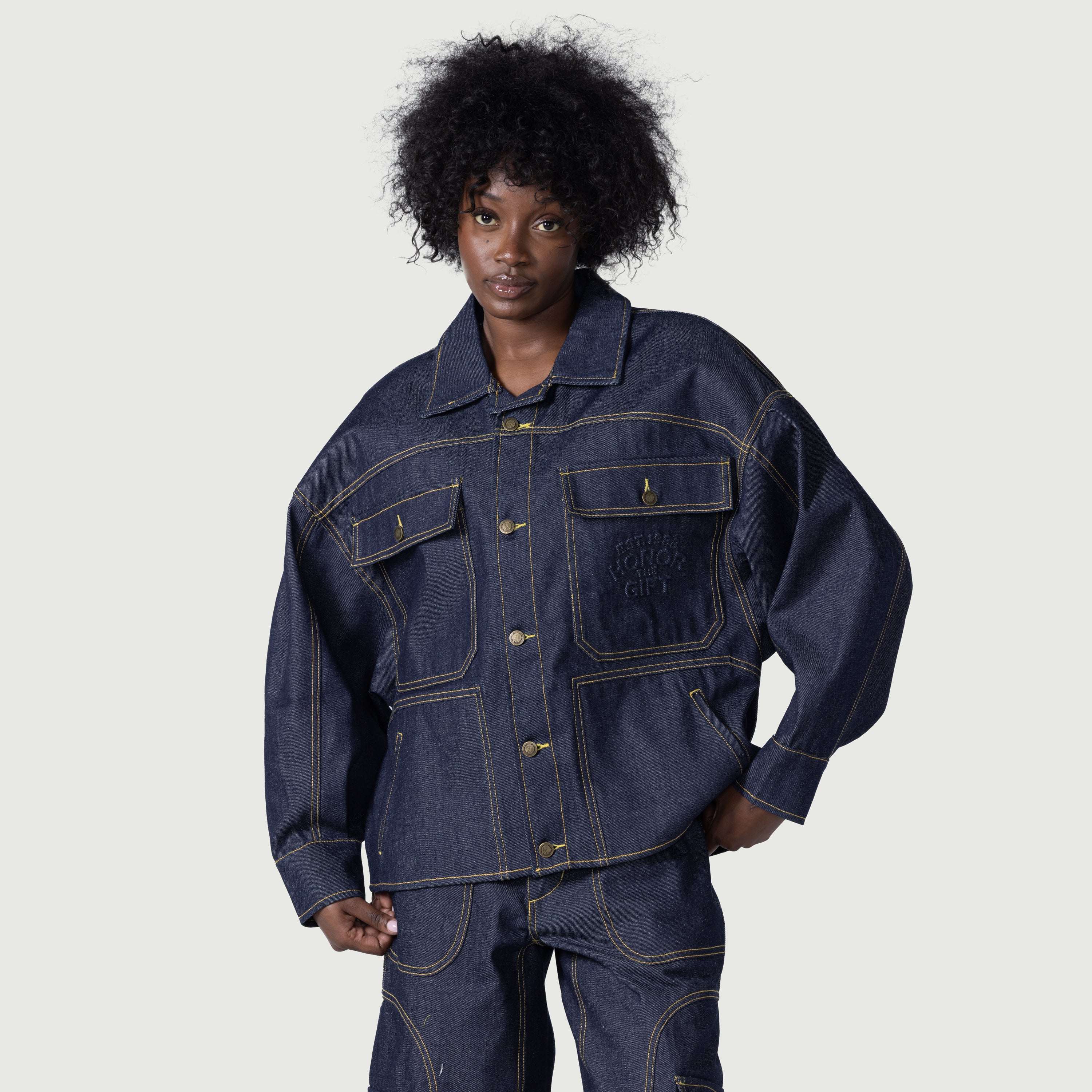 Oversized Carpenter Jacket - Indigo – Honor The Gift