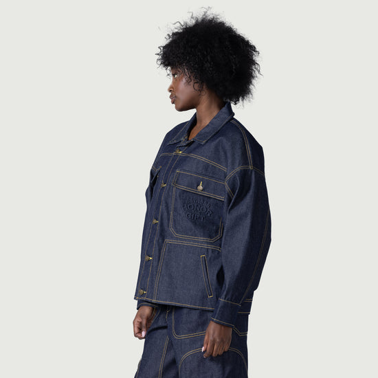 Oversized Carpenter Jacket - Indigo