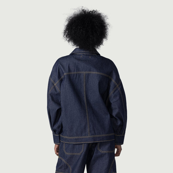 Oversized Carpenter Jacket - Indigo