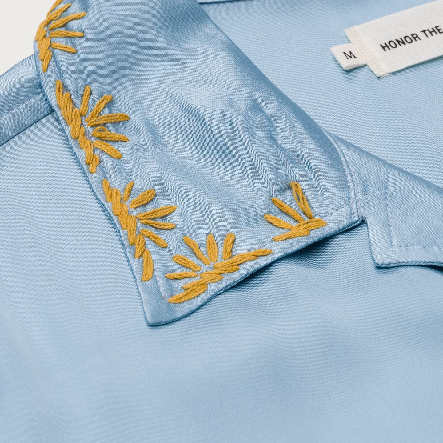 Palm Stitch LS Button Up - Blue