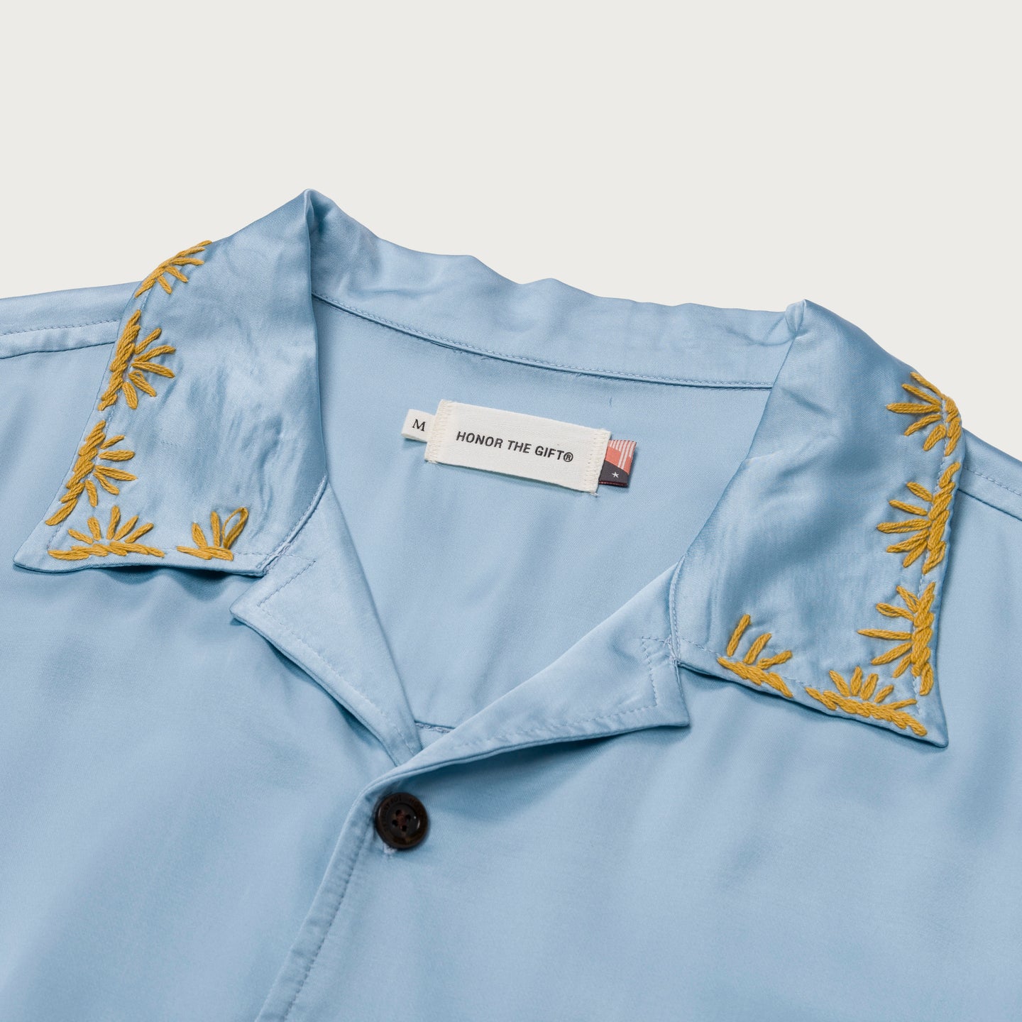 Palm Stitch LS Button Up - Blue