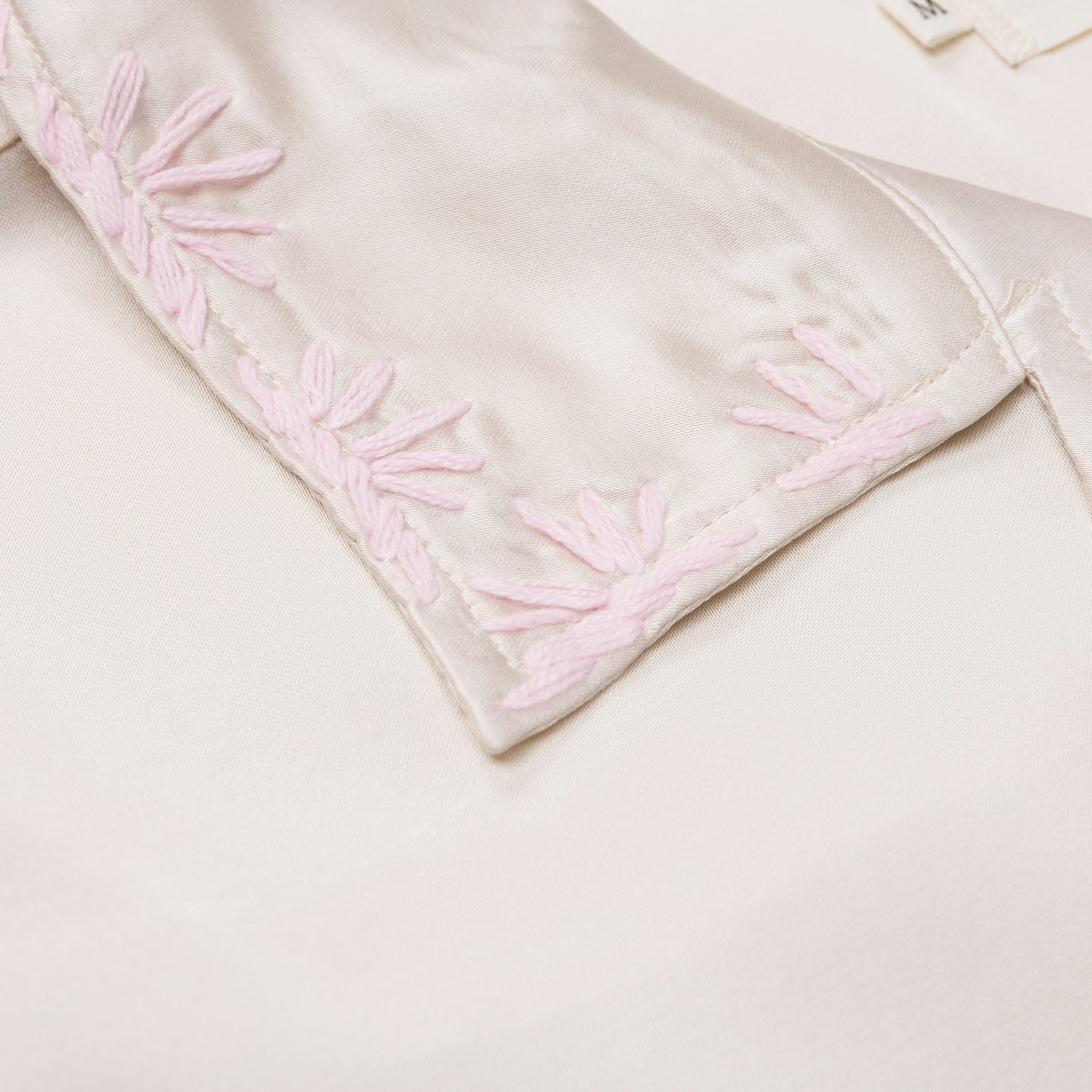 Palm Stitch LS Button Up - Cream