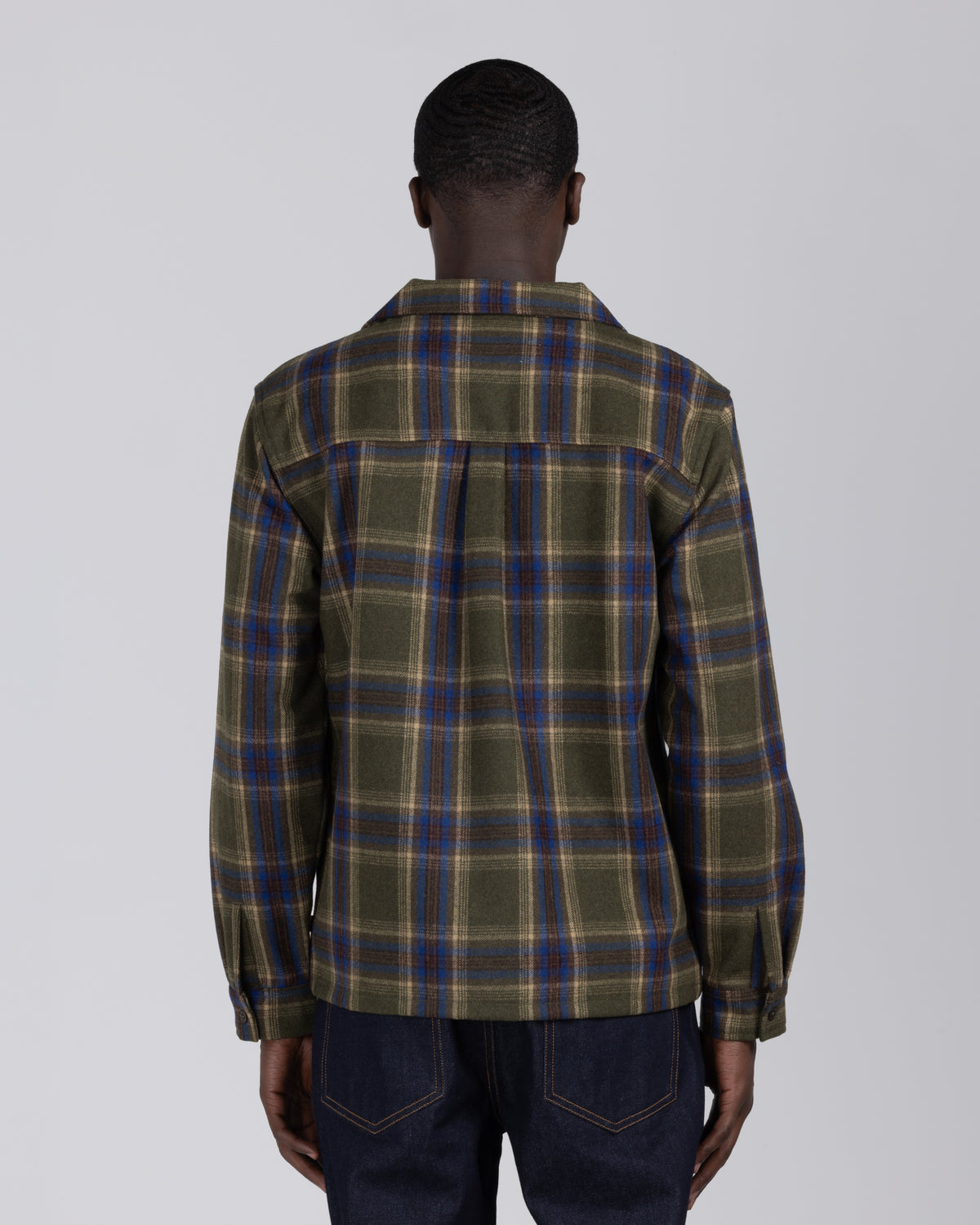 Plaid Flannel Overshirt - Olive
