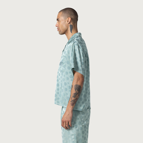 Polka Dot Camp Shirt - Green