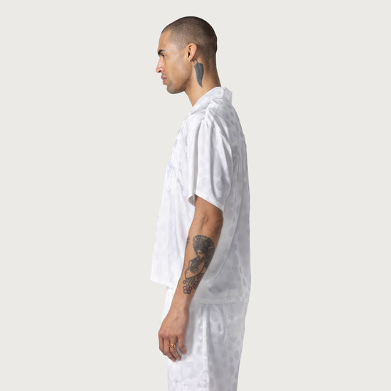 Polka Dot Camp Shirt - White