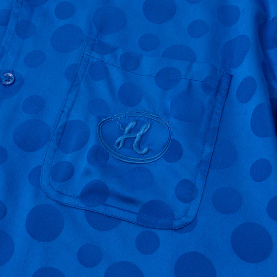 Polka Dot Camp Shirt - Blue