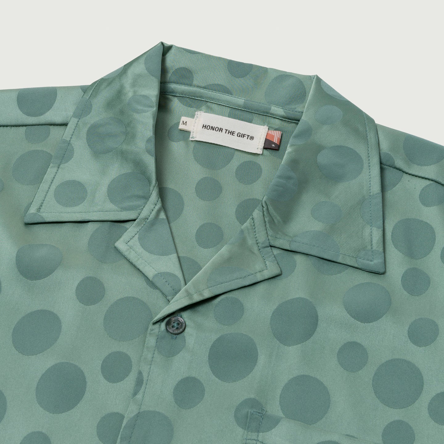 Polka Dot Camp Shirt - Green