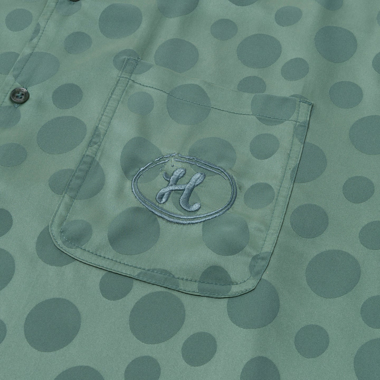 Polka Dot Camp Shirt - Green