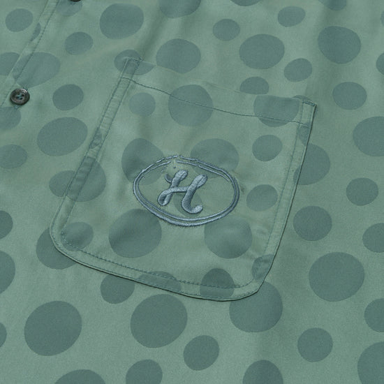 Polka Dot Camp Shirt - Green