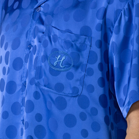 Polka Dot Camp Shirt - Blue