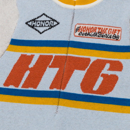 Racing Mock Neck - Sky Blue