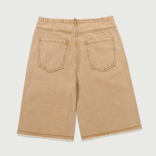Raw Edge Baggy Short - Tan