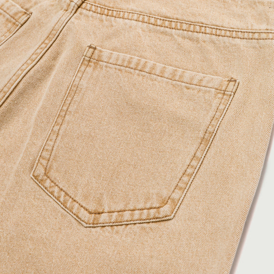 Raw Edge Baggy Short - Tan