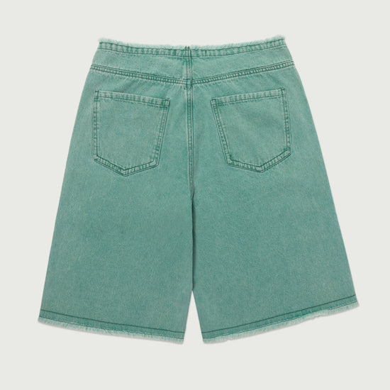 Raw Edge Baggy Short - Green