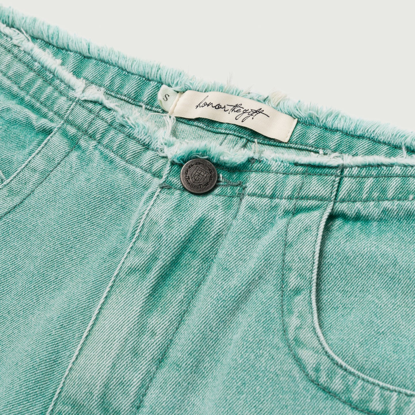 Raw Edge Baggy Short - Green