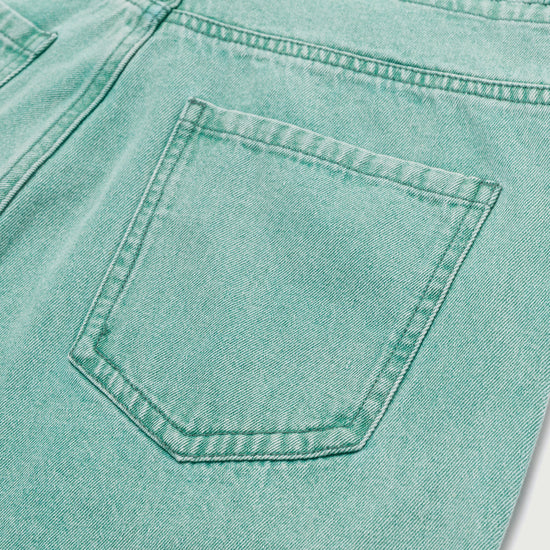 Raw Edge Baggy Short - Green
