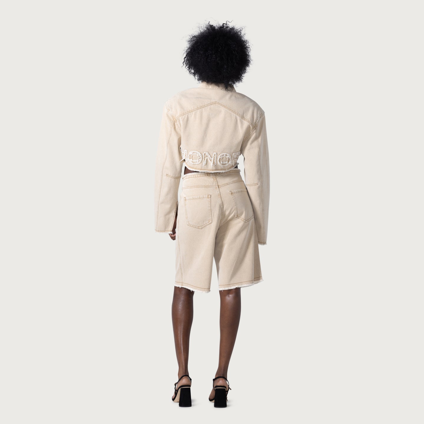 Raw Edge Baggy Short - Tan