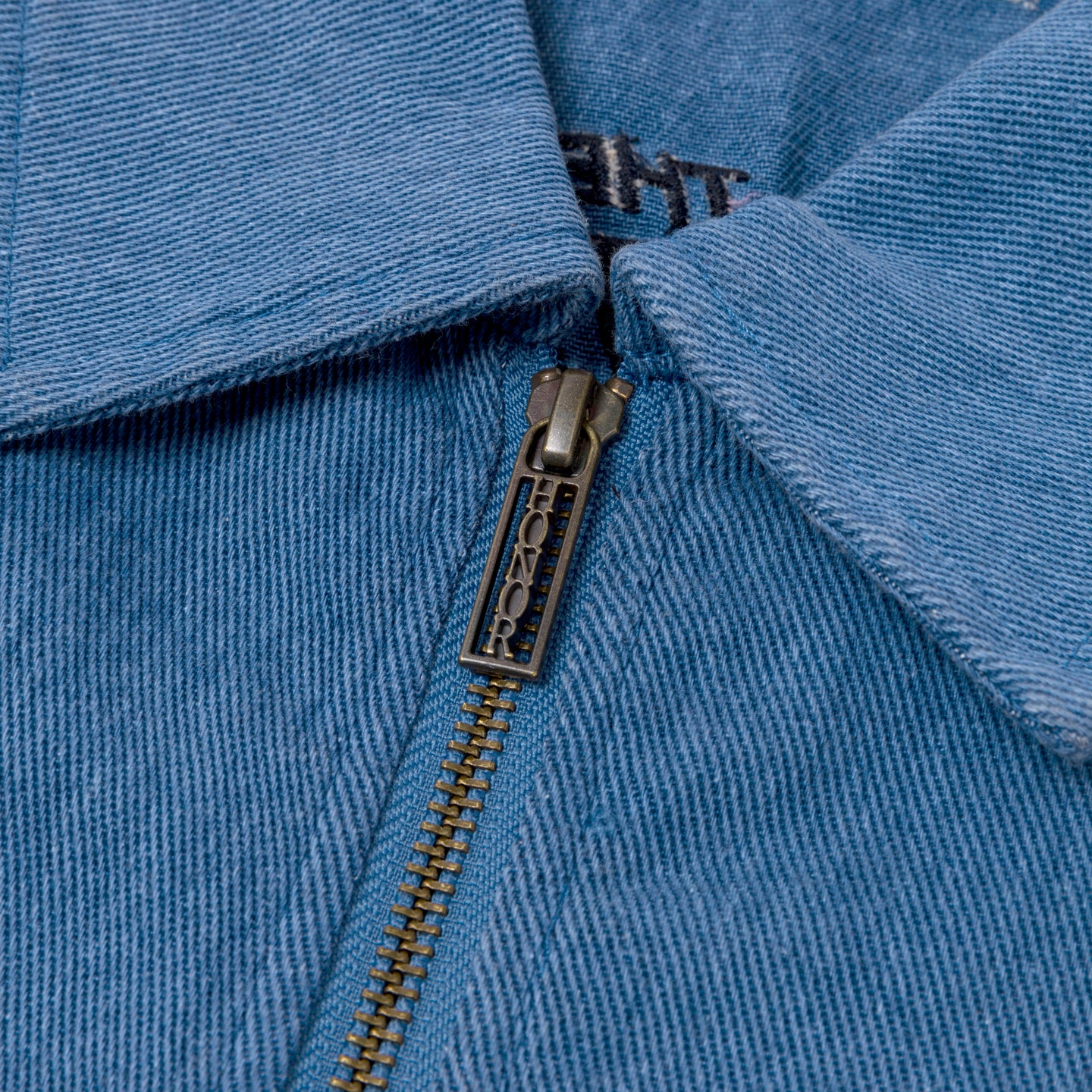 Twill Full Zip Shirt - Blue