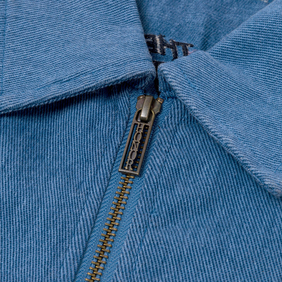 Twill Full Zip Shirt - Blue