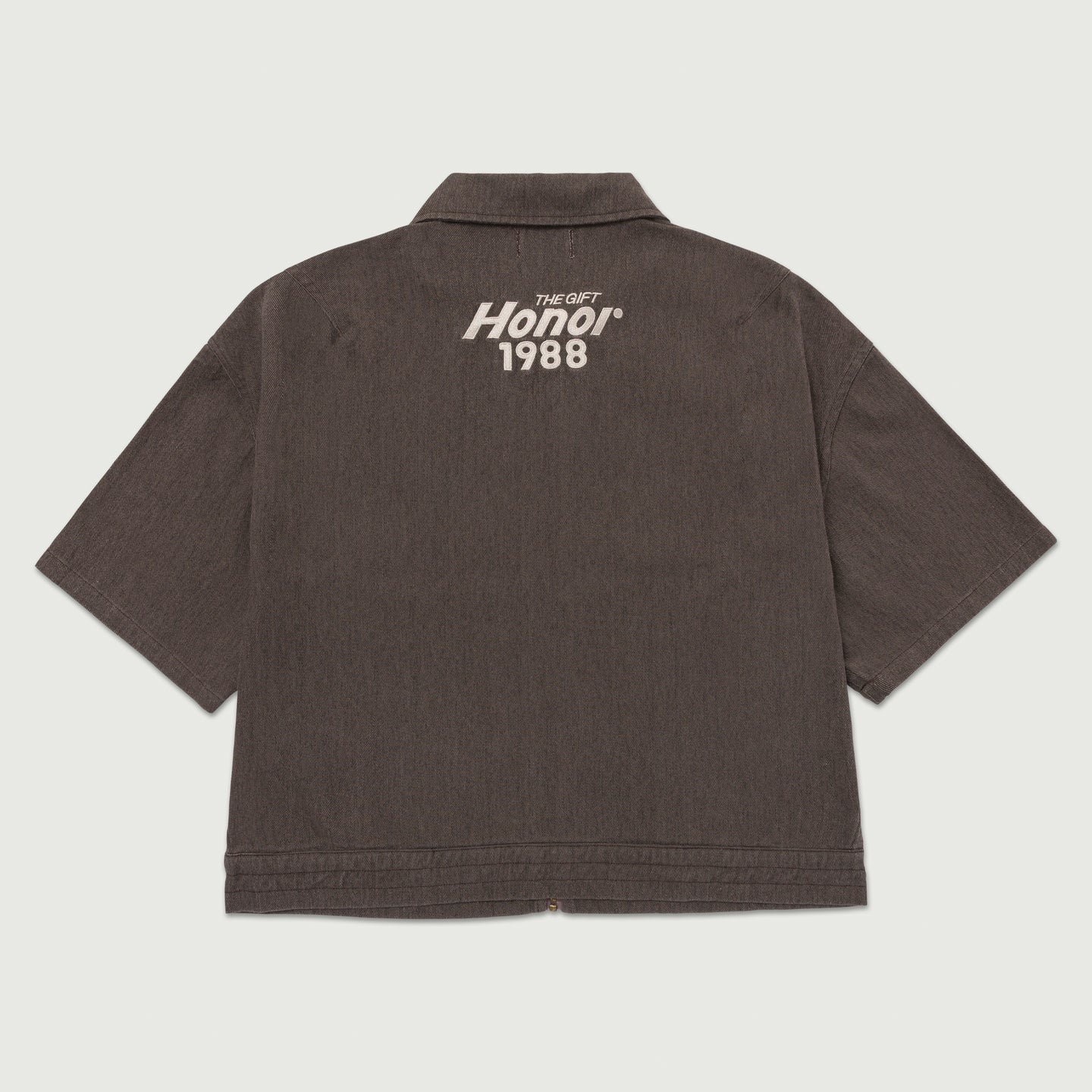 Twill Full Zip Shirt - Black