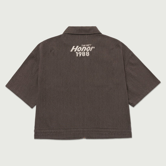 Twill Full Zip Shirt - Black