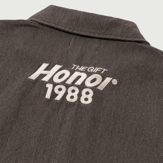 Twill Full Zip Shirt - Black