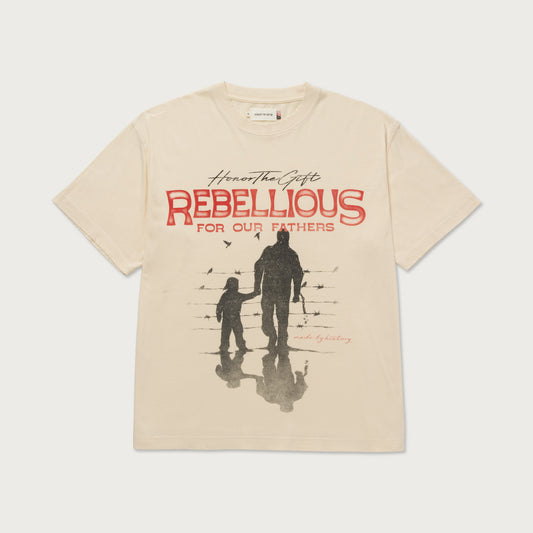 Rebellious For Our Fathers T-Shirt - Bone
