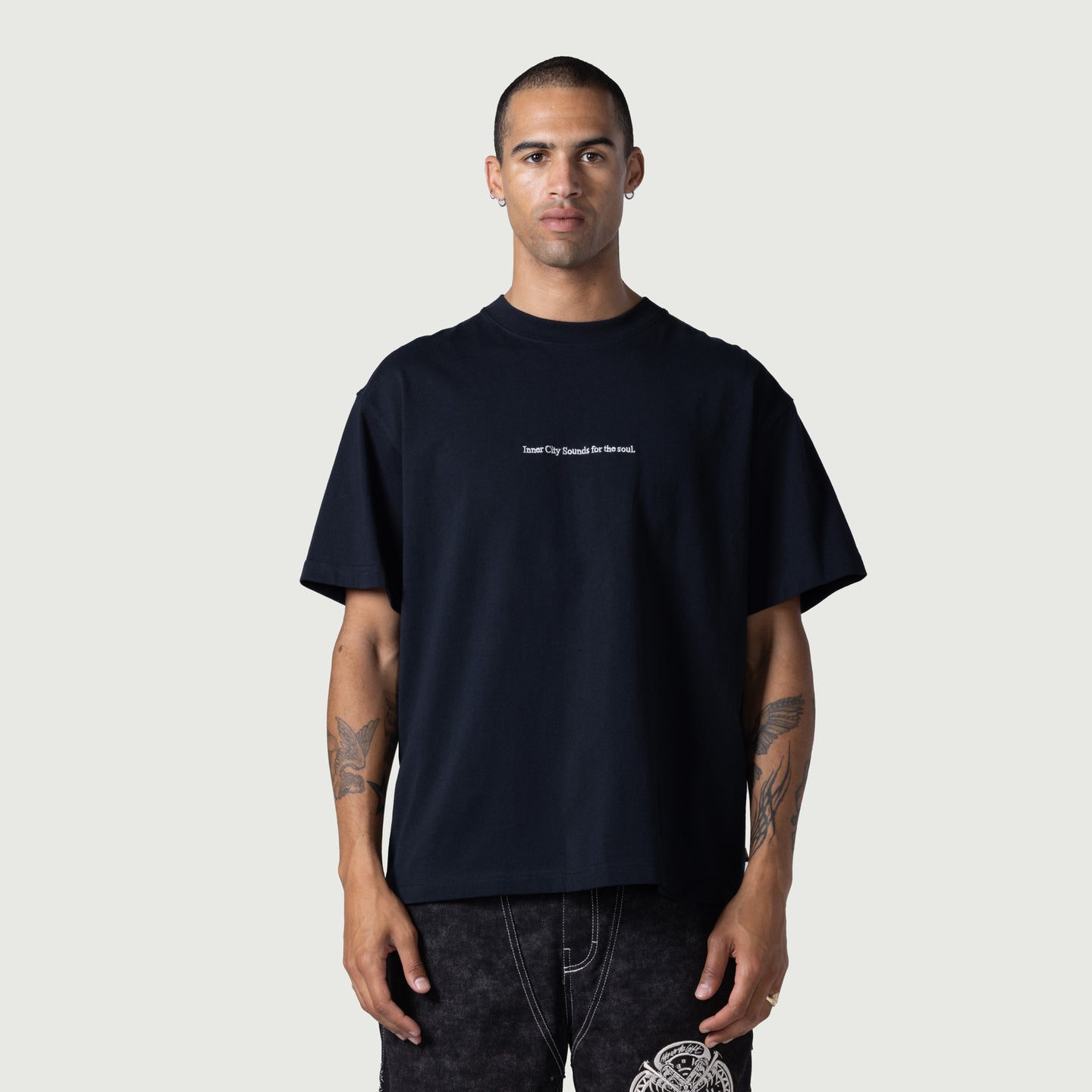 HTG Records Oval Logo Tee - Black