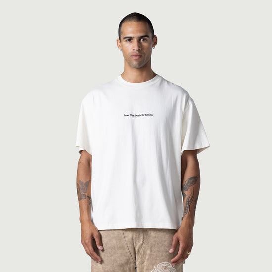 HTG Records Oval Logo Tee - Cream