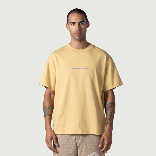 HTG Records Oval Logo Tee - Yellow