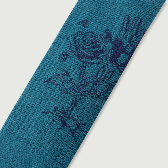 Rose Htg Sock - Green