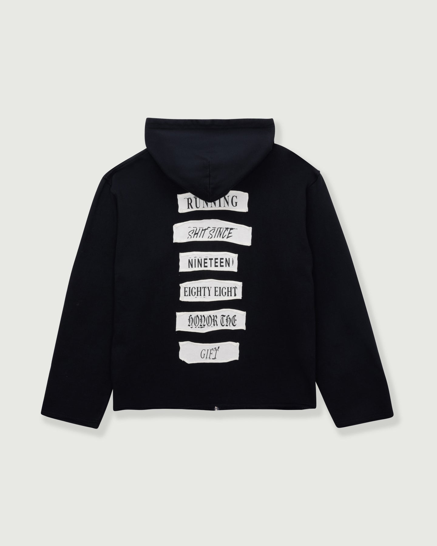 Running Shit Since 1988 Zip Hoodie - Black