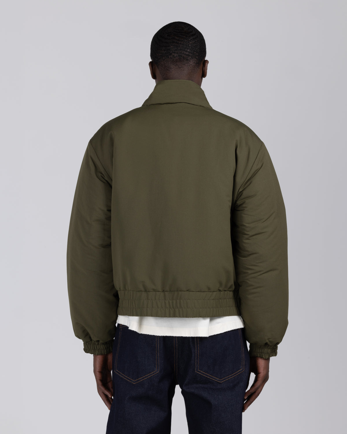 Script Puffer Jacket - Olive