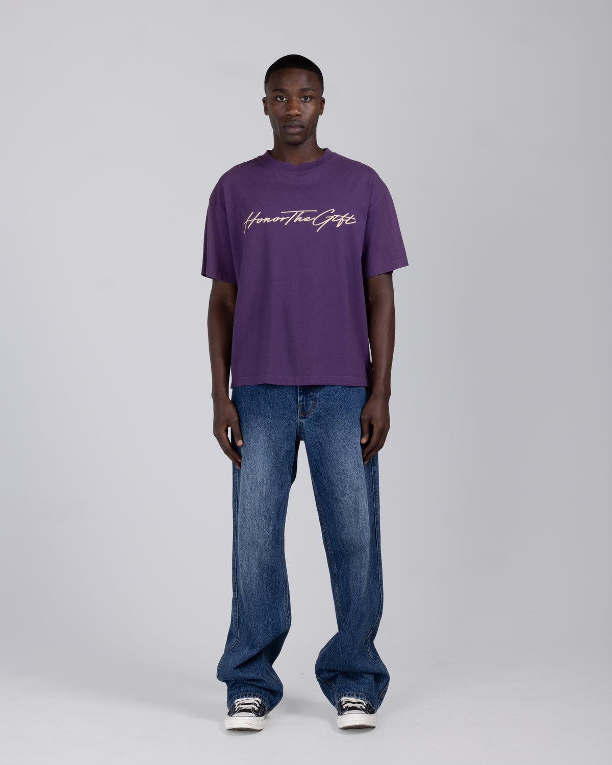 Script Tee - Purple