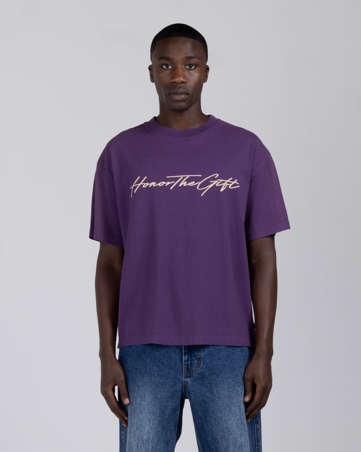 Script Tee - Purple