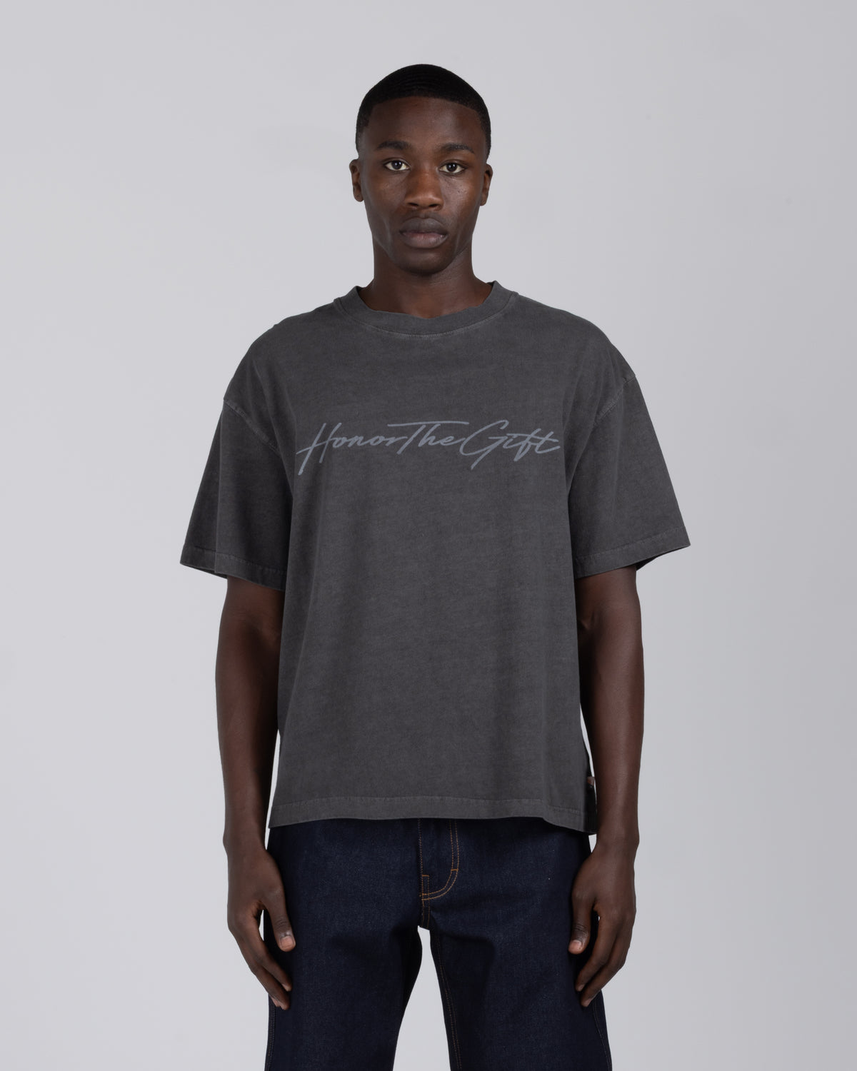 Script Tee - Vintage Black