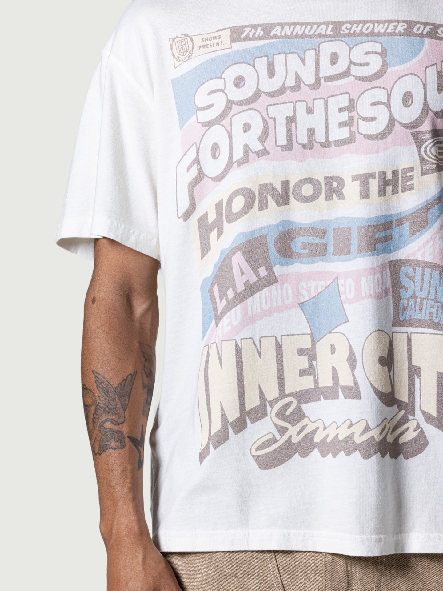 Sounds For The Soul Tee - Cream