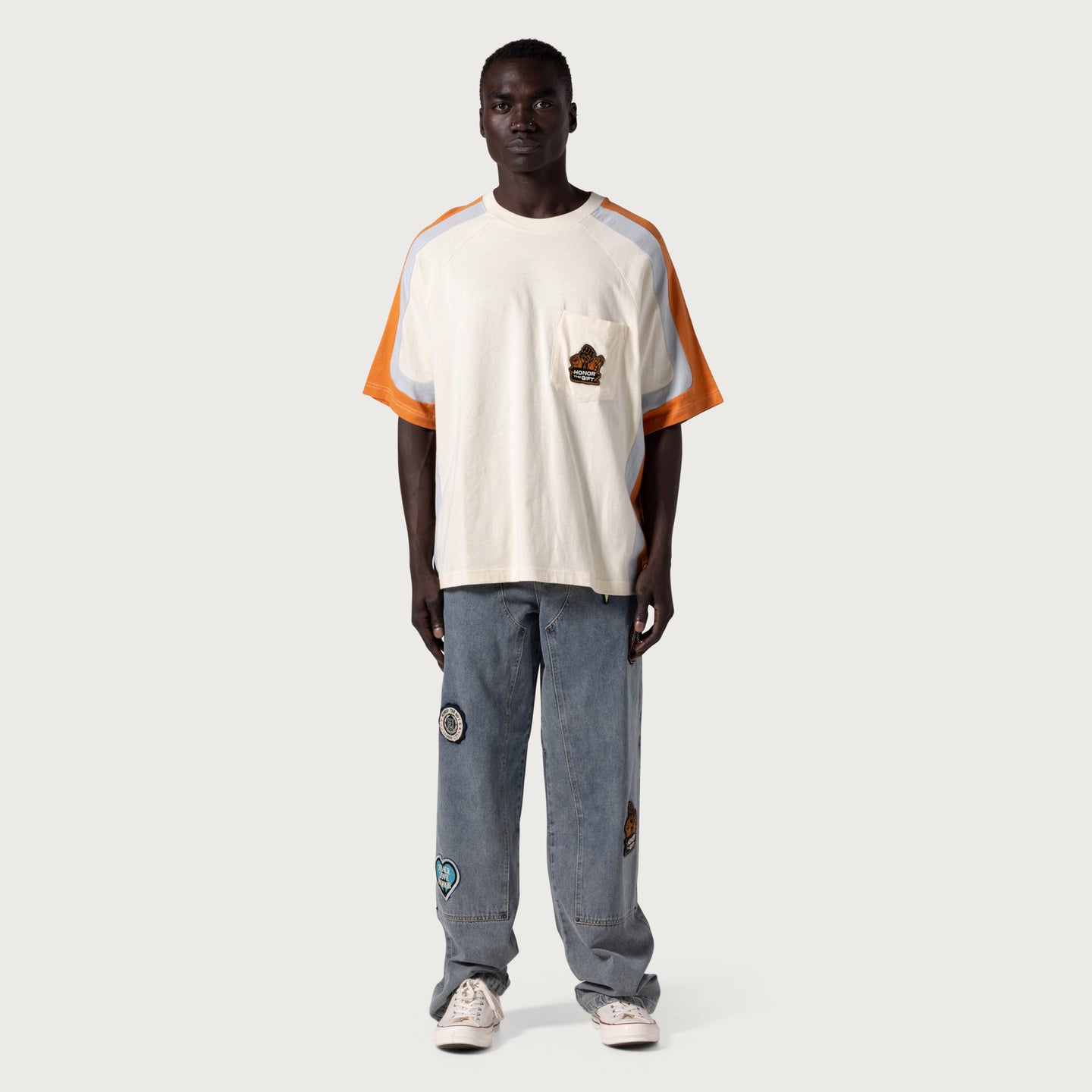 S/S Panel Pocket T-Shirt - Bone