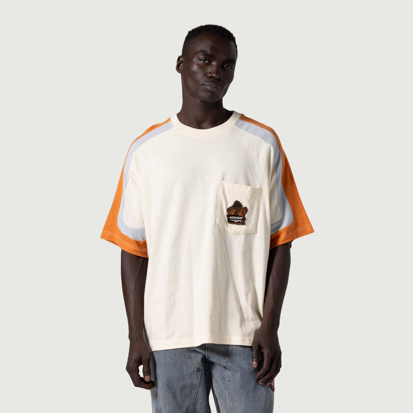 S/S Panel Pocket T-Shirt - Bone