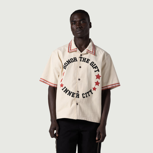 Tradition S/S Snap Button Up - Bone