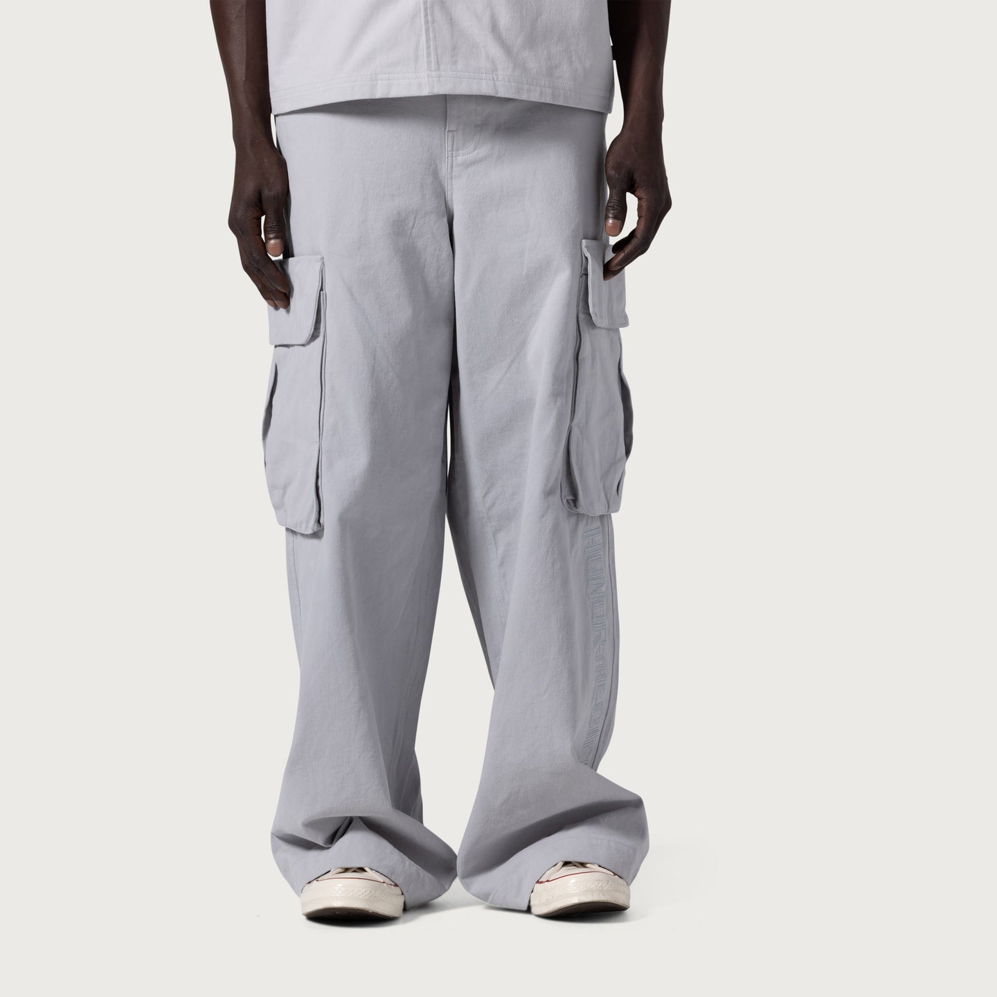 Wide Leg Cargo Pant - Stone